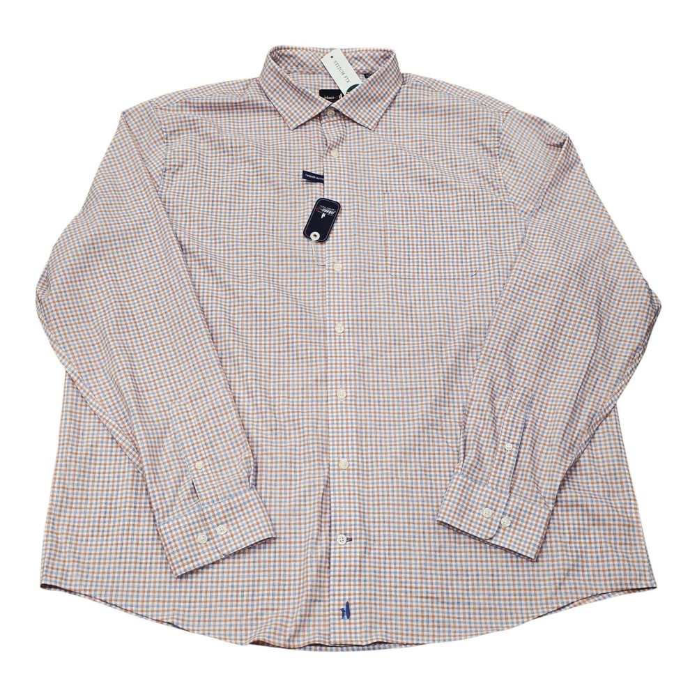 johnnie-O Prep-Formance Plaid Button Down Shirt Men's 2XL XXL NWT Long Sleeve